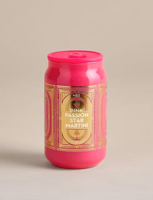M&S Pink Passion Star Martini Scented Candle in Pink and Multicolour