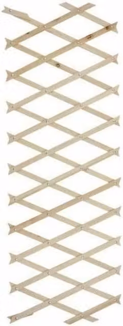 FLAVORA Expanding Wooden Garden Trellis for Climbing Plants in Natural Wood, W/D/H: 182.88 x 30.48 x 30.48 cm