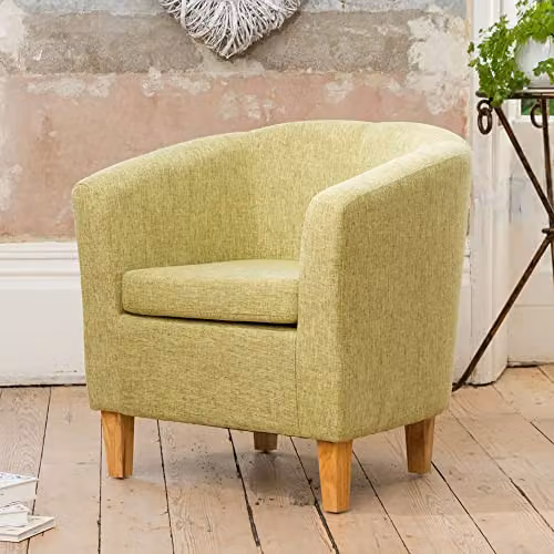 Artemis Home Alderwood Green Fabric Tub Chair Armchair