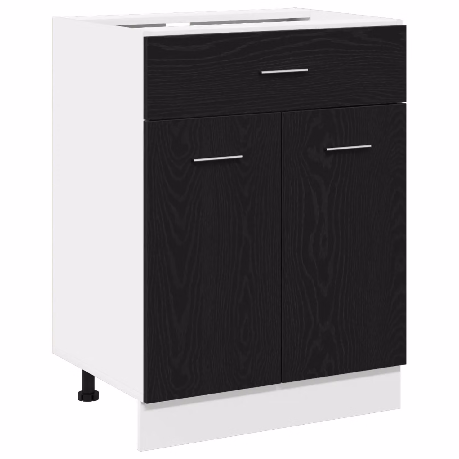 Berkfield Home Black Oak Drawer Base Cabinet, W/D/H: 60 x 46 x 81.5 cm – 2