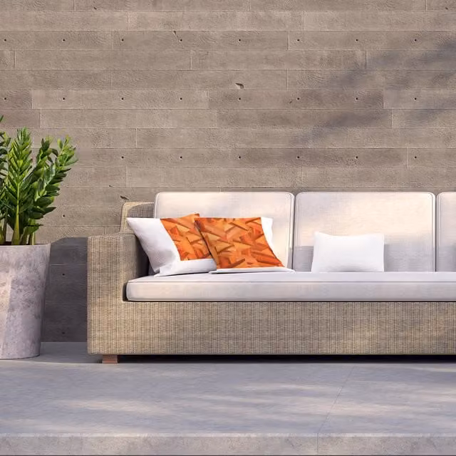 Andrew Lee Orange Geometric Graphic Square Outdoor Cushion, W: 60 cm, H: 60 cm