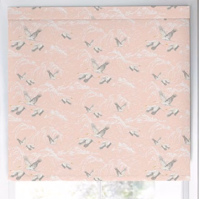 Laura Ashley Animalia Made to Measure Blackout Roller Blind in Blush Pink