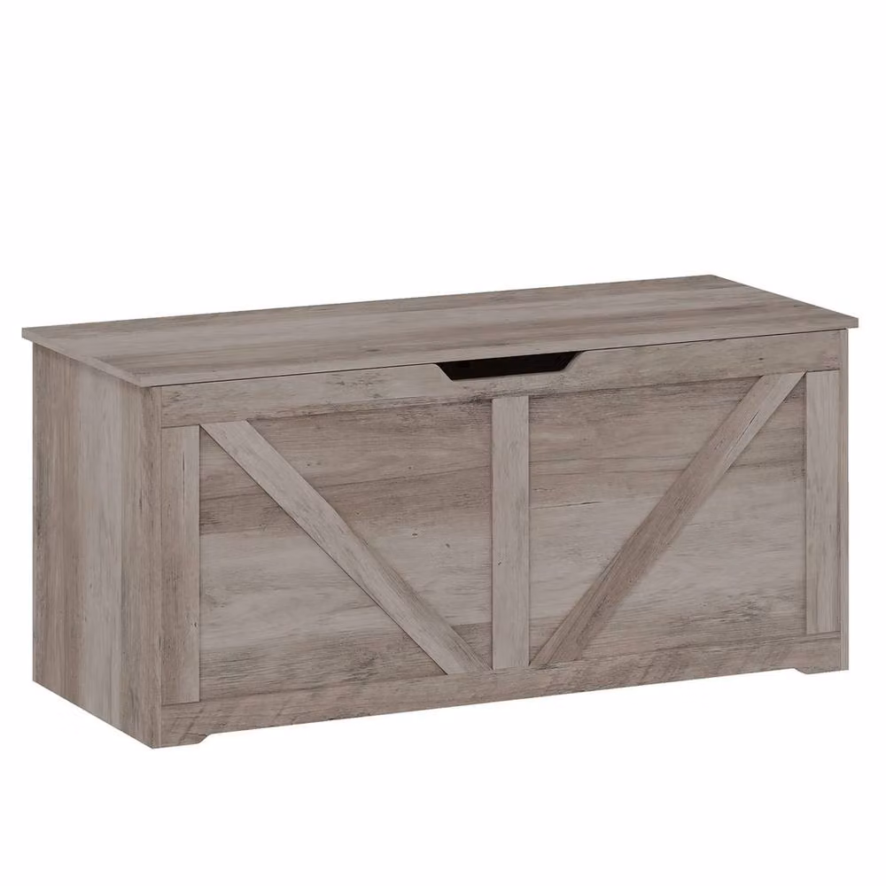 Havendro Grey Rustic Wood Storage Trunk for your Living Room – 3