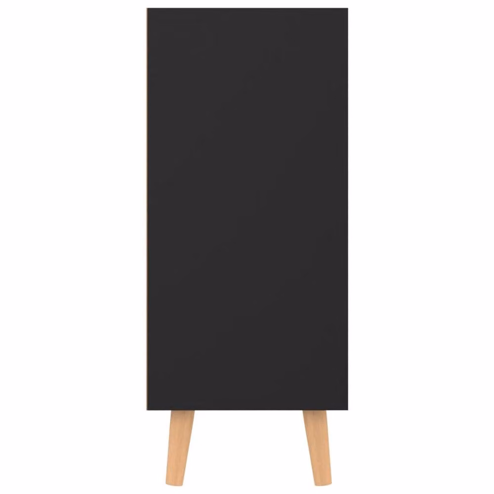 Berkfield Home Mid Century Black Matt MDF Sideboard W/D/H: 90 x 30 x 72 cm – 3