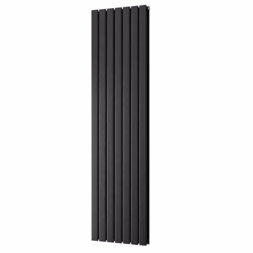 UK Radiators Typhoon Black Vertical Designer Radiator, H: 180 cm, W: 47.6 cm – 2