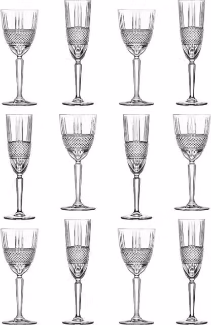 RCR Crystal Brillante 12 Piece Stemware Set in Transparent Glass – 1