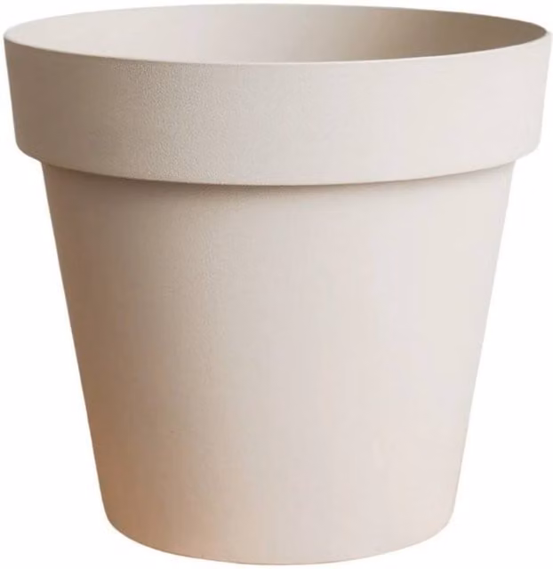 Lemon Pavilion Beige Planter Pot W: 40 cm, D: 40 cm, H: 35.5 cm