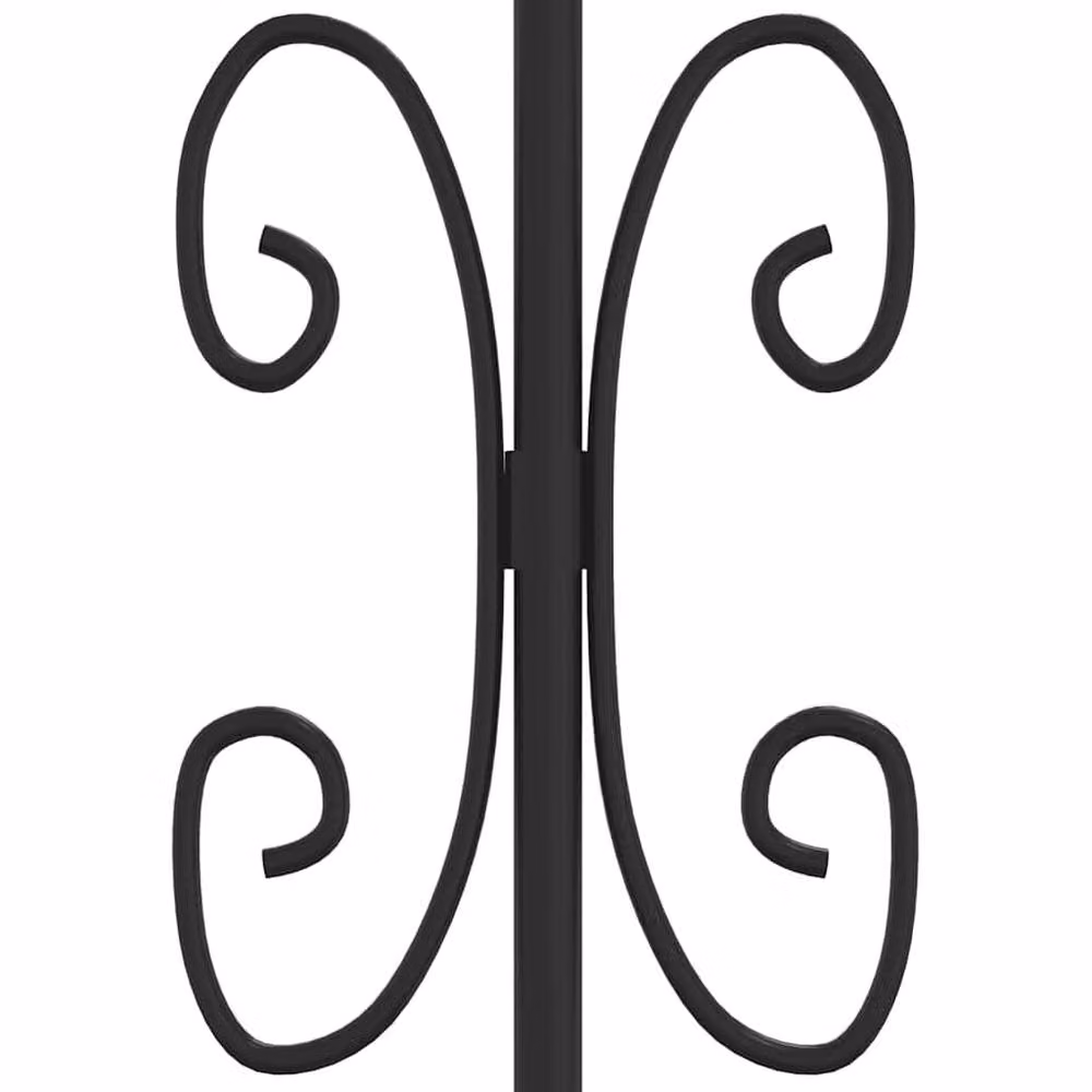 Berkfield Home Spear Top Fence Gate, Black Powder-coated Steel, W: 305 cm, H: 173 cm – 3
