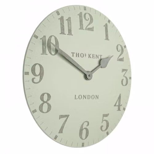 Thomas Kent Arabic Pearl Green Large Wall Clock with Silent Quartz Movement, W/D/H: 51 x 51 x 4 cm – 1