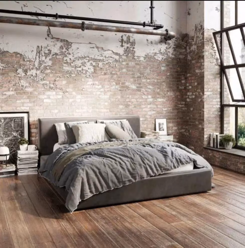 LPD Furniture Soho Dapple Grey Velvet Upholstered Double Bed, H: 10d5f063-a6b4-40c3-82d4-d376ad5e66df cm, W: 140 cm, D: 200 cm