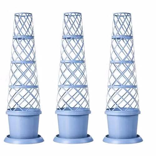 Garden Gear Mayan Blue Plant Pot Tower Planter and Flower Climbing Frame, Height: 130 cm