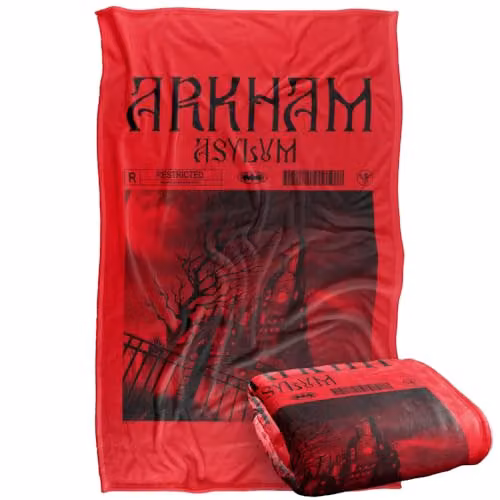 LOGOVISION Batman Arkham Asylum Super Soft Silky Touch Fleece Throw Blanket, Multicolour, W: 91.44 cm, L: 147 cm
