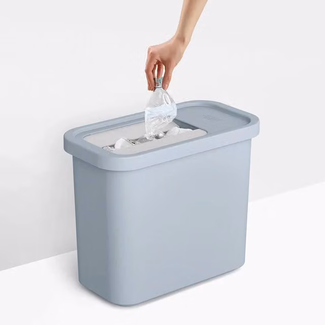 Joseph Joseph 14L Flip Lid Recycling and Compost Kitchen Bin in Grey