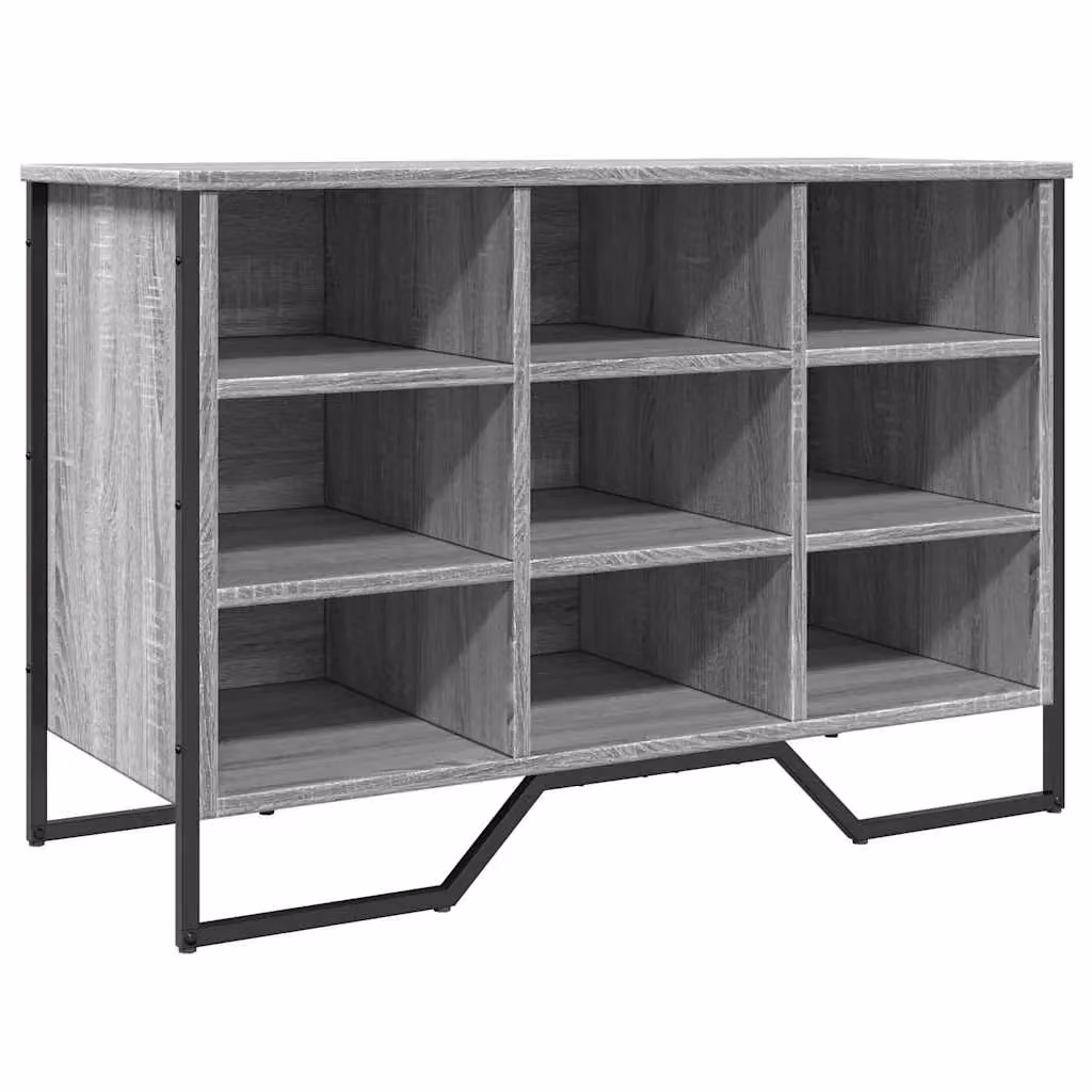 Berkfield Home Grey Industrial Shoe Cabinet with Integrated Seat, W/D/H: 90 x 38 x 61.5 cm – 2