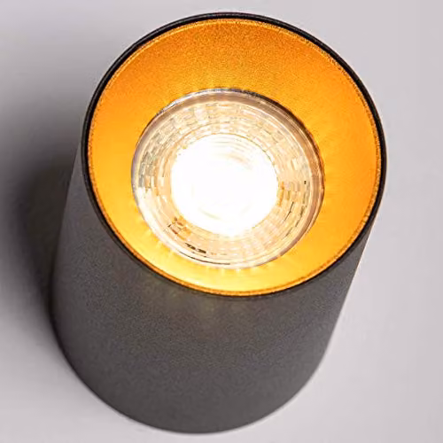 CGC Lighting Jessica Round Ceiling Spot Light with Copper Reflector in Black – 2