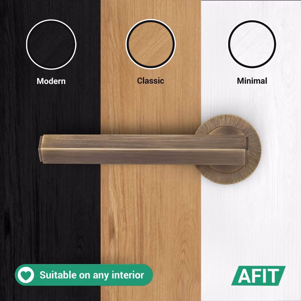 AFIT Antique Brass Internal Door Handle and Latch Set in Bronze – 6