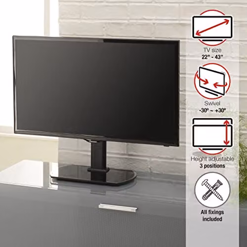 Ttap TT22S Swivel Table Top TV Stand for TVs up to 43 inch, Black – 4