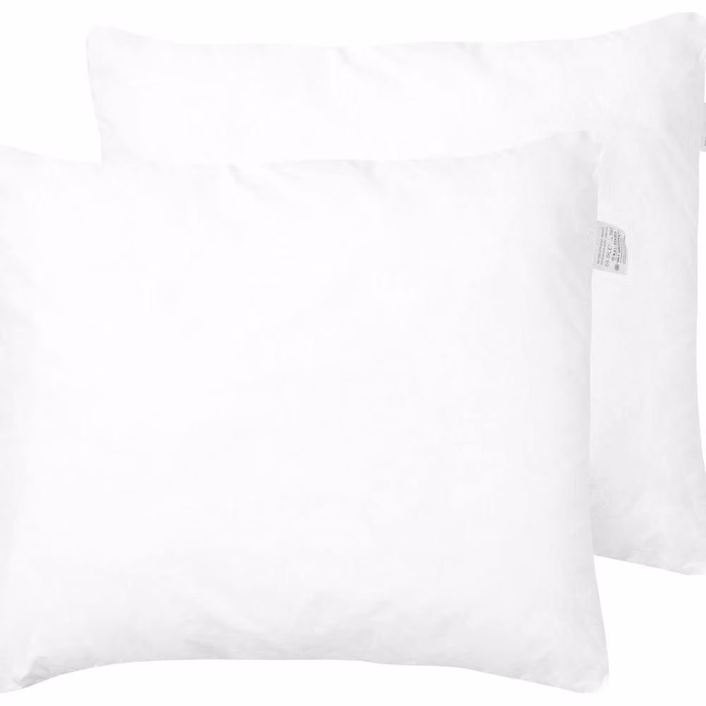 Wyld Haus Two Pack White Microfibre Pillows, Hypoallergenic and Breathable, W/D/H: 80 x 80 cm – 2