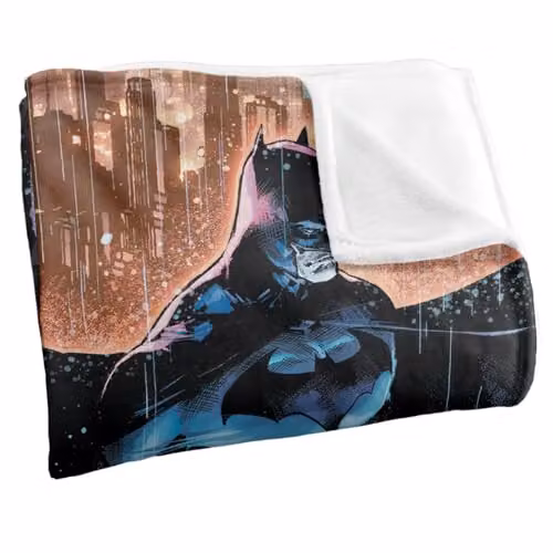 Warner Bros. Batman Catwoman Over City Super Soft Silky Touch Fleece Throw Blanket, Multicolour, W: 91.44 cm x L: 147 cm – 2