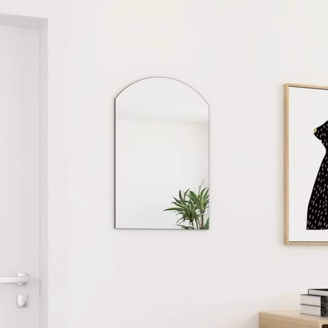 Berkfield Home Minimalist Rectangular Glass Wall Mirror in White, W: 60 cm, H: 40 cm – 1