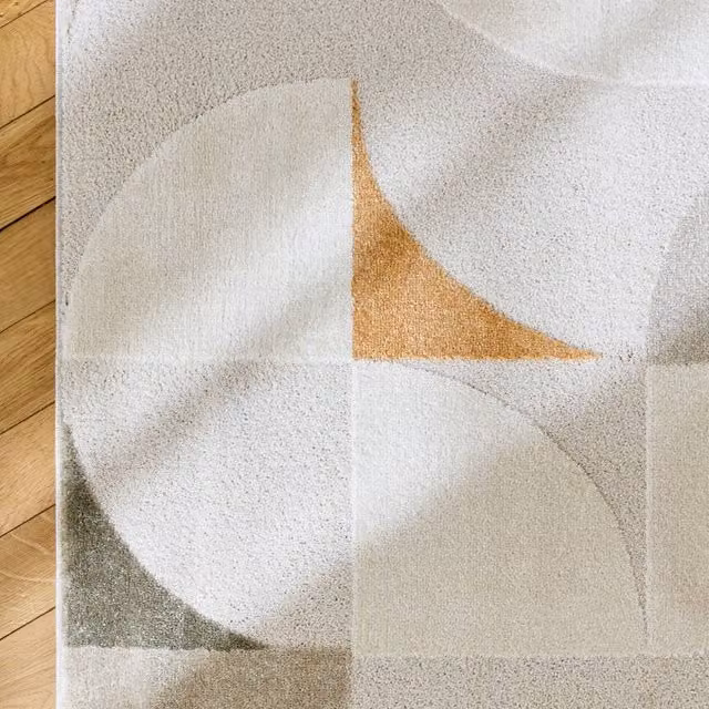 Sweekeet Cream Retro Vintage Rug, W: 160 cm, L: 230 cm – 1