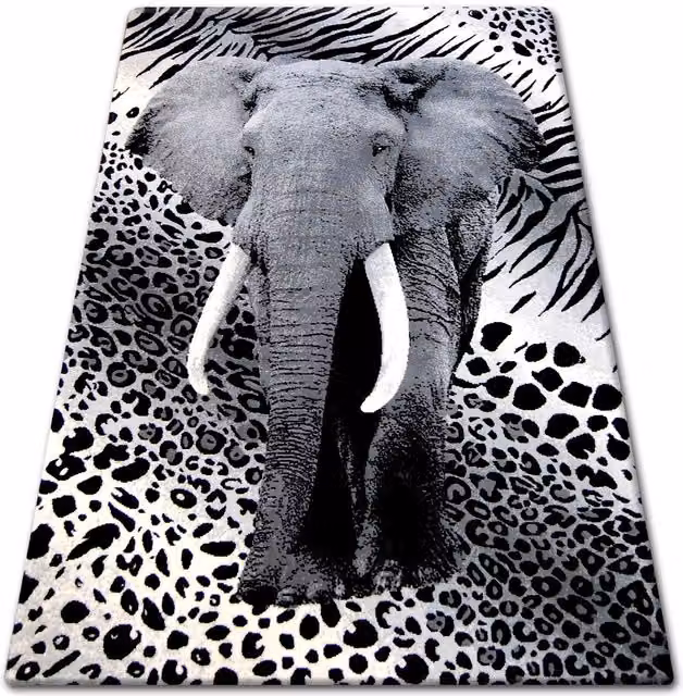 RugsX Flash Animal Print Modern Grey Rug, W: 160 cm, D: 225 cm – 1