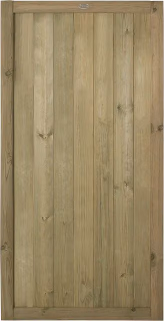 Forest Brown Vertical Tongue and Groove Wood Gate