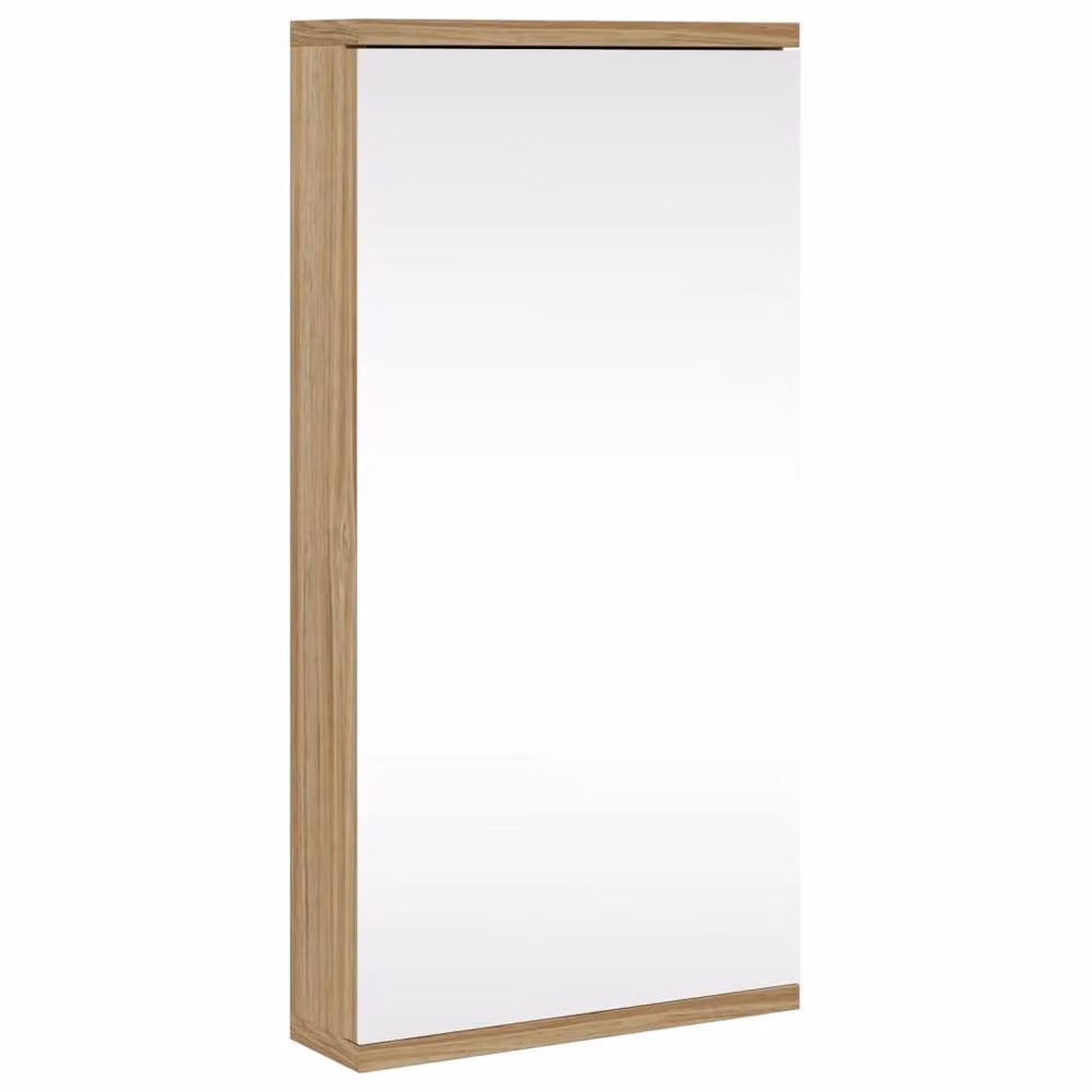Berkfield Home Corner Bathroom Mirror Cabinet in Oak Brown, W/D/H: 30 x 24 x 60 cm – 2