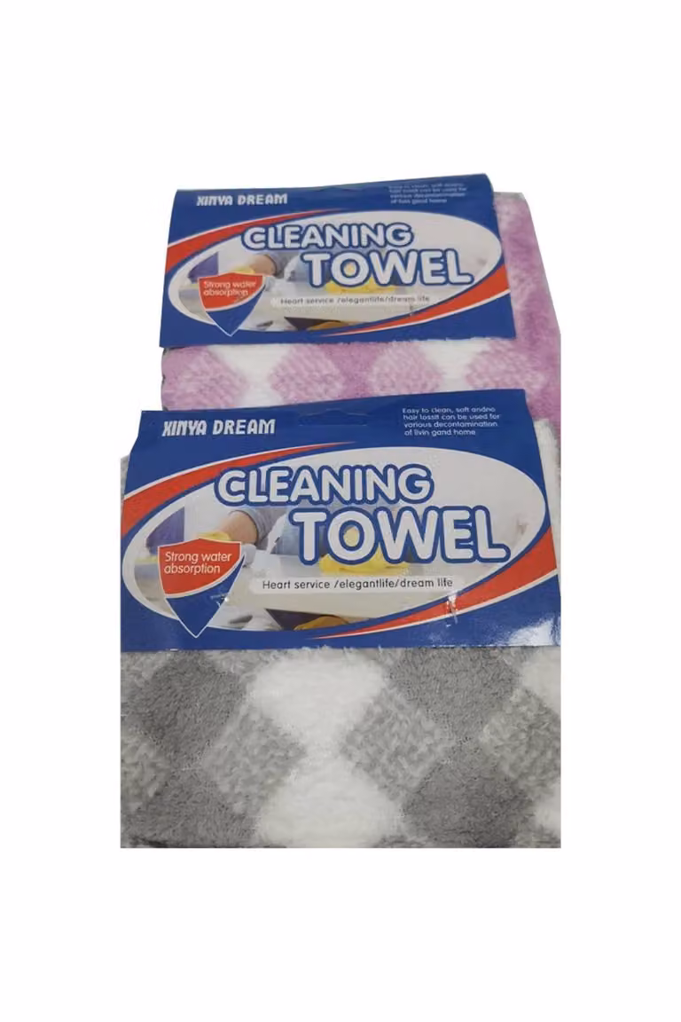 KDMD Polyester Cleaning Towel Cloth, Pack of 3, Multicolour, W: 27 cm, H: 28 cm