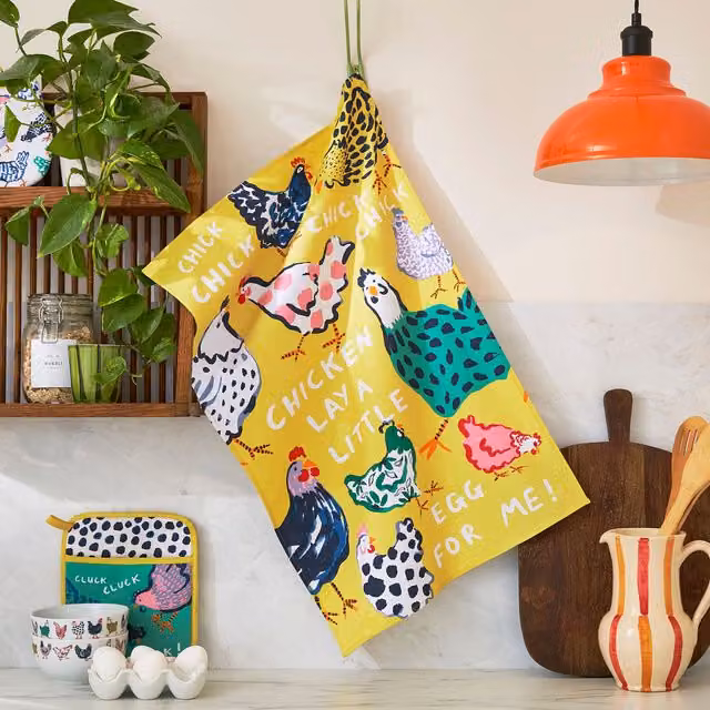 Ulster Weavers Chick Chicken Cotton Tea Towel in Yellow – 1