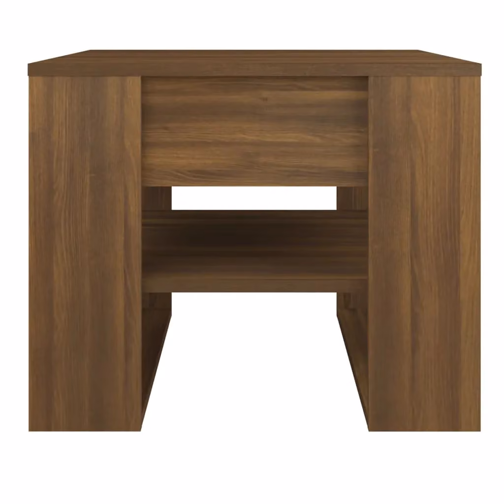 Berkfield Home Brown Oak Coffee Table, W/D/H: 55.5 x 55.5 x 45 cm – 3