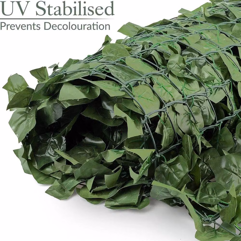 NESTLUNE Artificial Ivy Leaf Garden Privacy Fence Roll, Green, W: 100 cm, H: 60 cm – 5