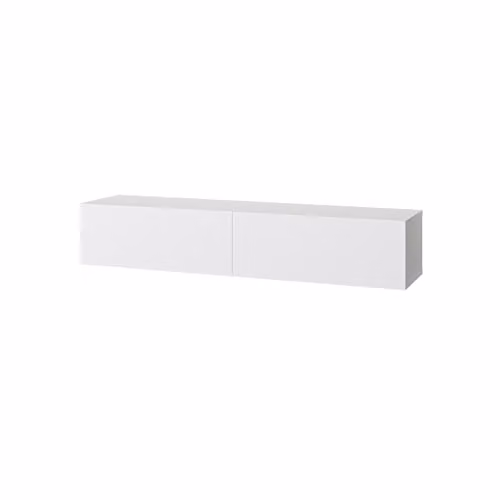 Decortie Francy Modern Wall Mounted TV Unit with Storage in White – 2