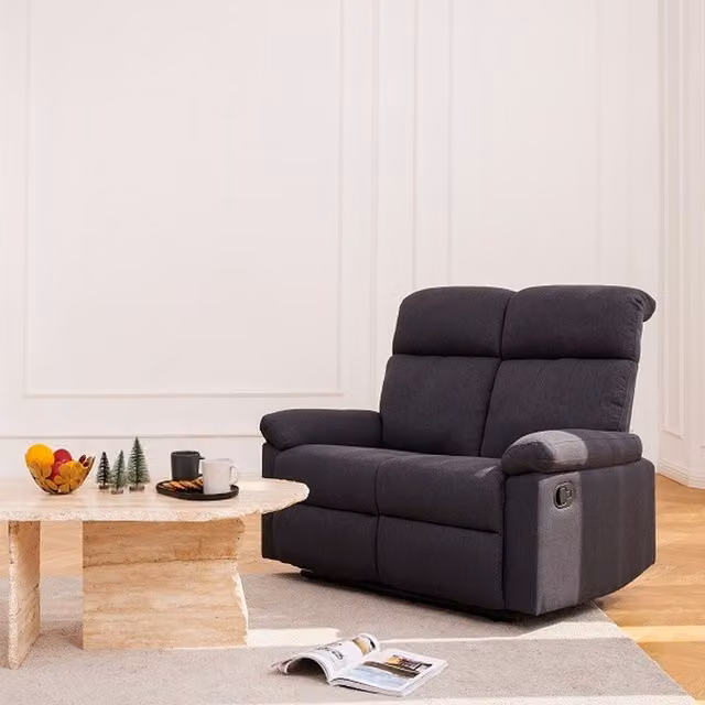 Home Detail Brady 2-Seater Manual Recliner Sofa Suite in Grey Fabric – 5