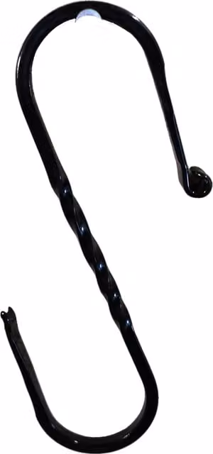 Samuel Alexander Matt Black Metal Twisted Design S Hook for Garden Bird Feeders and Boxes