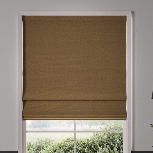 William Morris Reed Made To Measure Blackout Roman Blind in Barley Brown