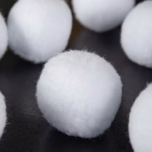 Samuel Alexander 12 Pack of White Fabric Christmas Faux Snowballs, 6 cm – 5