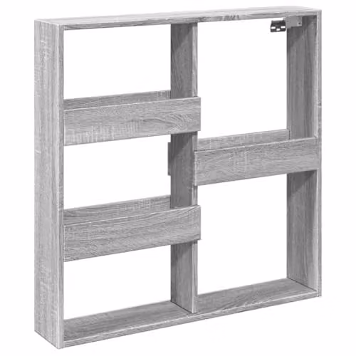 vidaXL Modern Wall Cabinet in Grey Sonoma, W/D/H: 80 x 15 x 80 cm