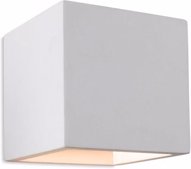Netlighting Troy 1 Light White Plaster Indoor Wall Light with G9 Bulb Holder