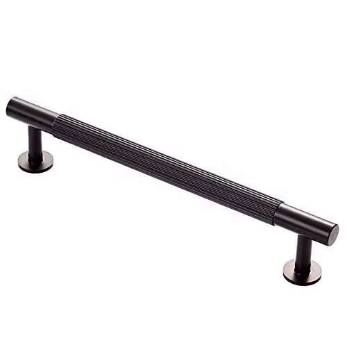 Loops Lined Bar Door Pull Handle in Matt Black, 190mm x 13mm with 160mm Centres