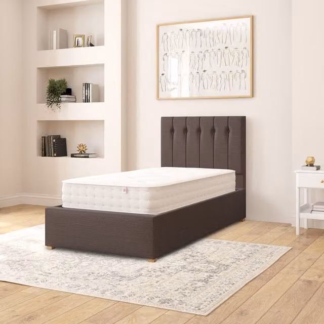 Aspire Hepburn Fabric Ottoman Storage Bed in Anthracite Grey, Single, W/D/H: 90 x 190 cm