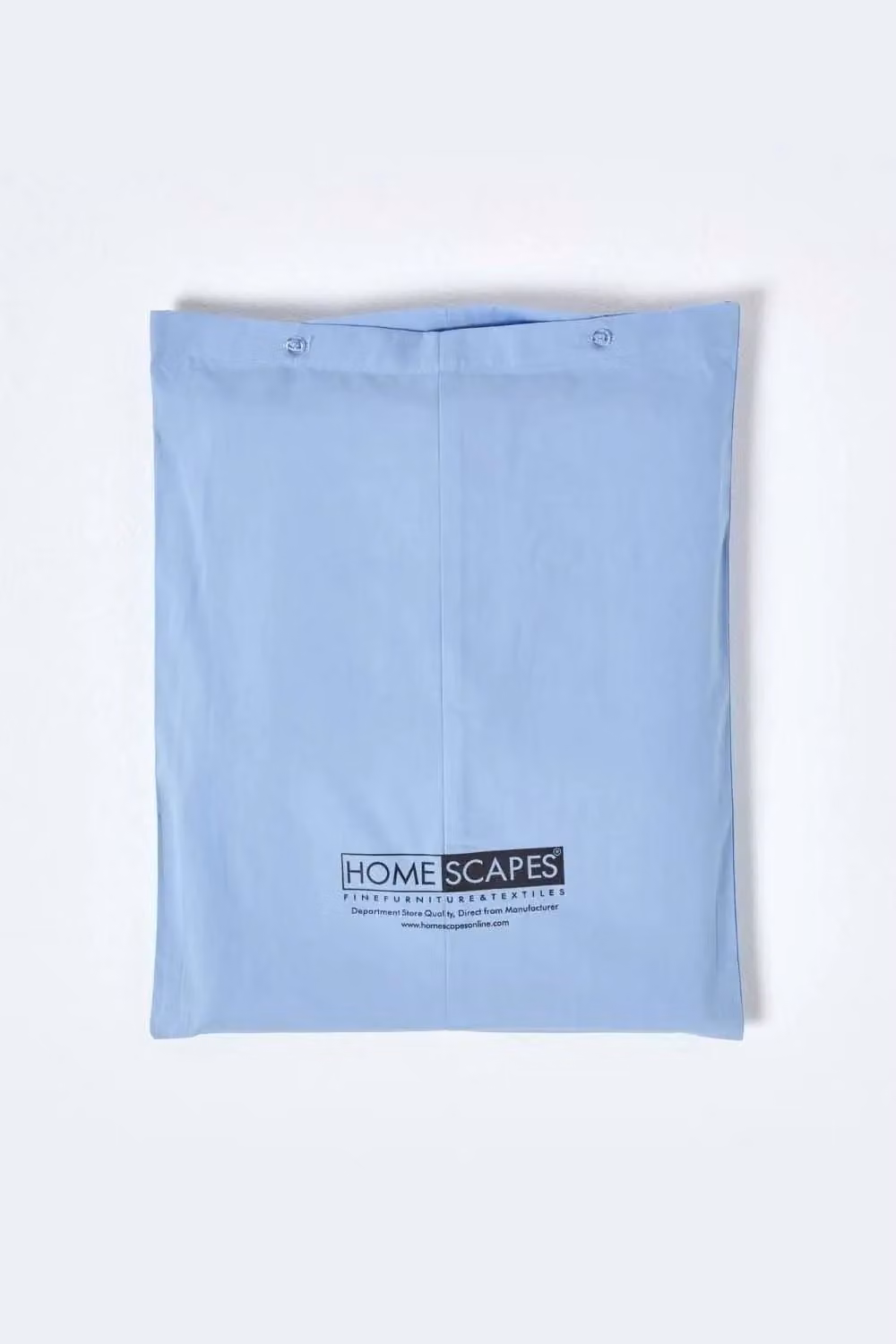 Homescapes Blue Egyptian Cotton Percale Duvet Cover and Pillowcase Set, 200 TC, W: 180 cm, H: 200 cm – 2