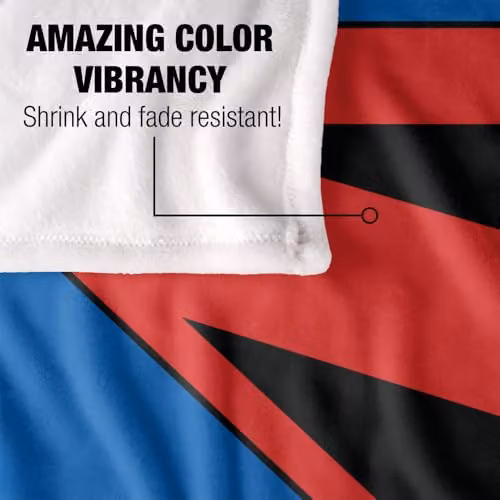 Warner Bros. Superman Shield 1996 Super Soft Fleece Throw Blanket, Multicolour, W: 127.0 cm, D: 152.4 cm, H: 152.4 cm – 3