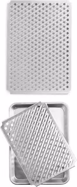 Nordic Ware Naturals Silver Aluminium Quarter Sheet and Cooling Rack Half Sheet Set – 1