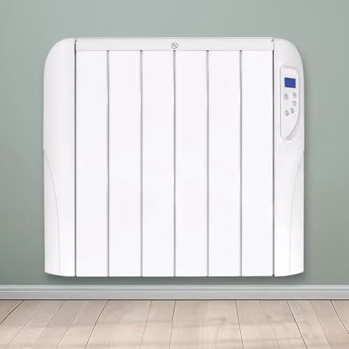 Futura 1500W White Wall Mounted Convector Electric Panel Heater with Timer and Frost Protection