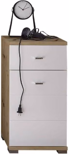 Cheshire Premium Cove White Modern Freestanding Bathroom Storage Cabinet with Hinged Doors and Internal Shelves – 1