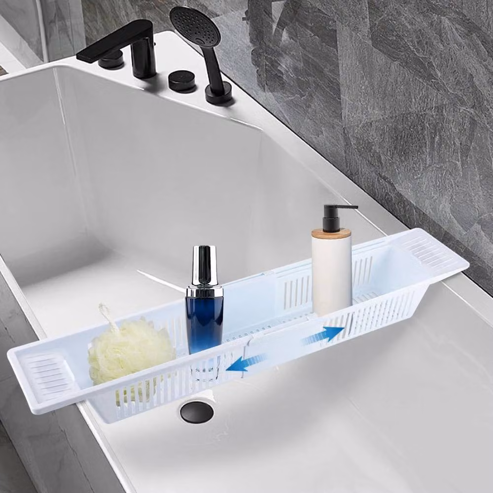 PAWNORA Extendable Bath Tray in White – 2