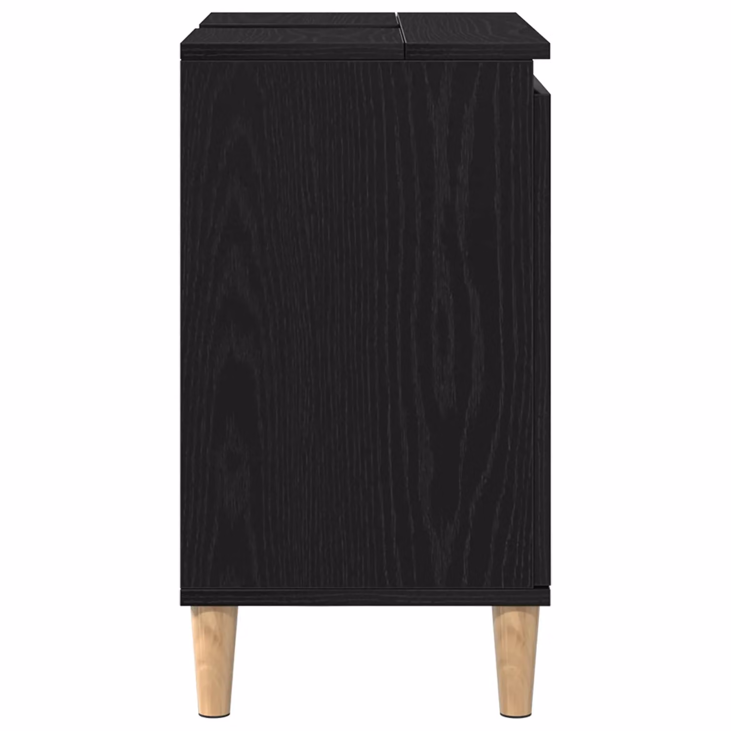 Berkfield Home Modern Black Oak Sink Cabinet, W: 58 cm, D: 33 cm, H: 60 cm – 4