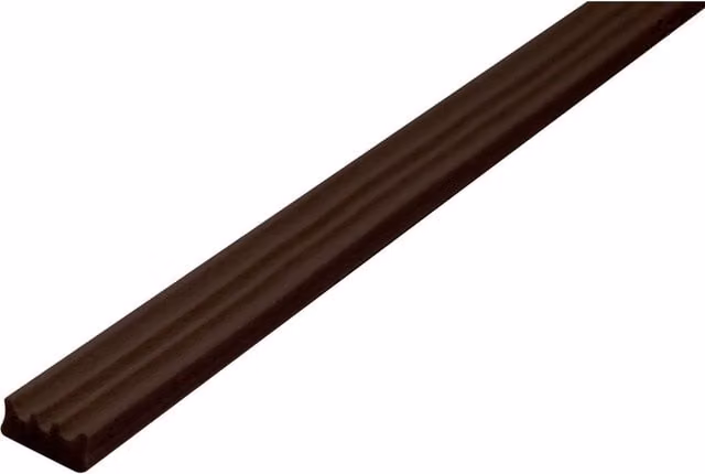 Faithfull EPDM Rubber Self-Adhesive W Profile Draught Excluder, Brown
