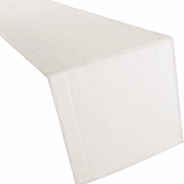 Gr8 Home White Polyester Table Runner